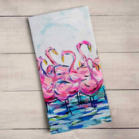Thumbnail for Flamingo Flock by Maren Devine Tea Towels