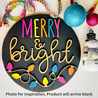 Thumbnail for Merry and Bright 3-D Layered Wood Blank