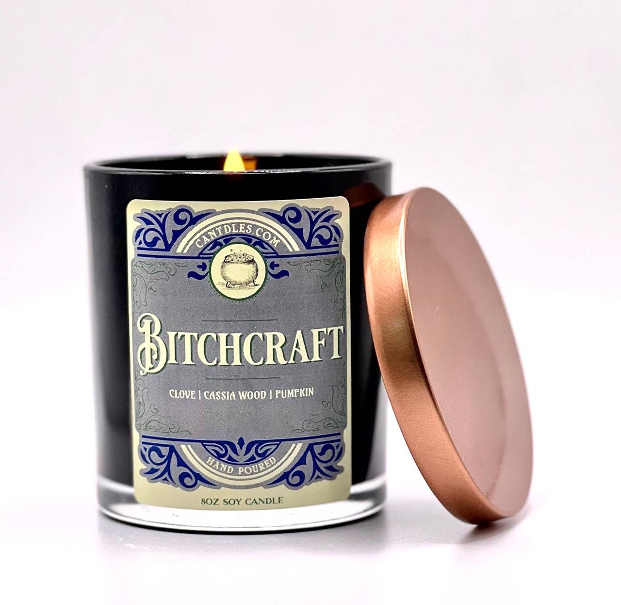 Bitchcraft: Gothic Fall Halloween Soy Wood Wick Candle - Rubbish Restyled