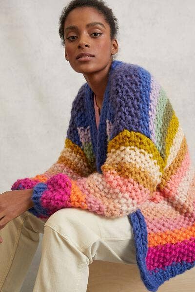 Rainbow Knitted Cardigan