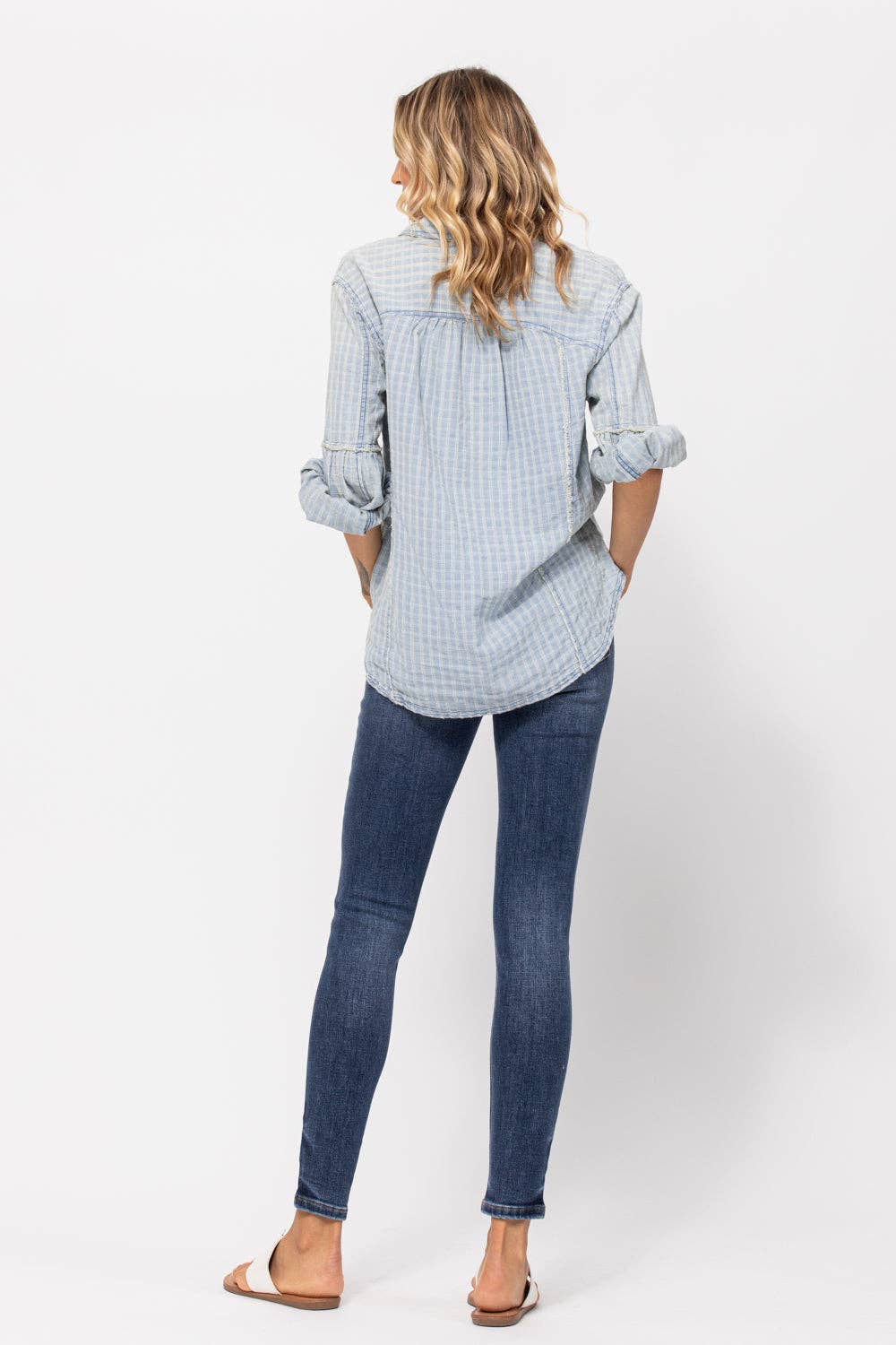 Judy Blue Handsand Mid Rise Skinny