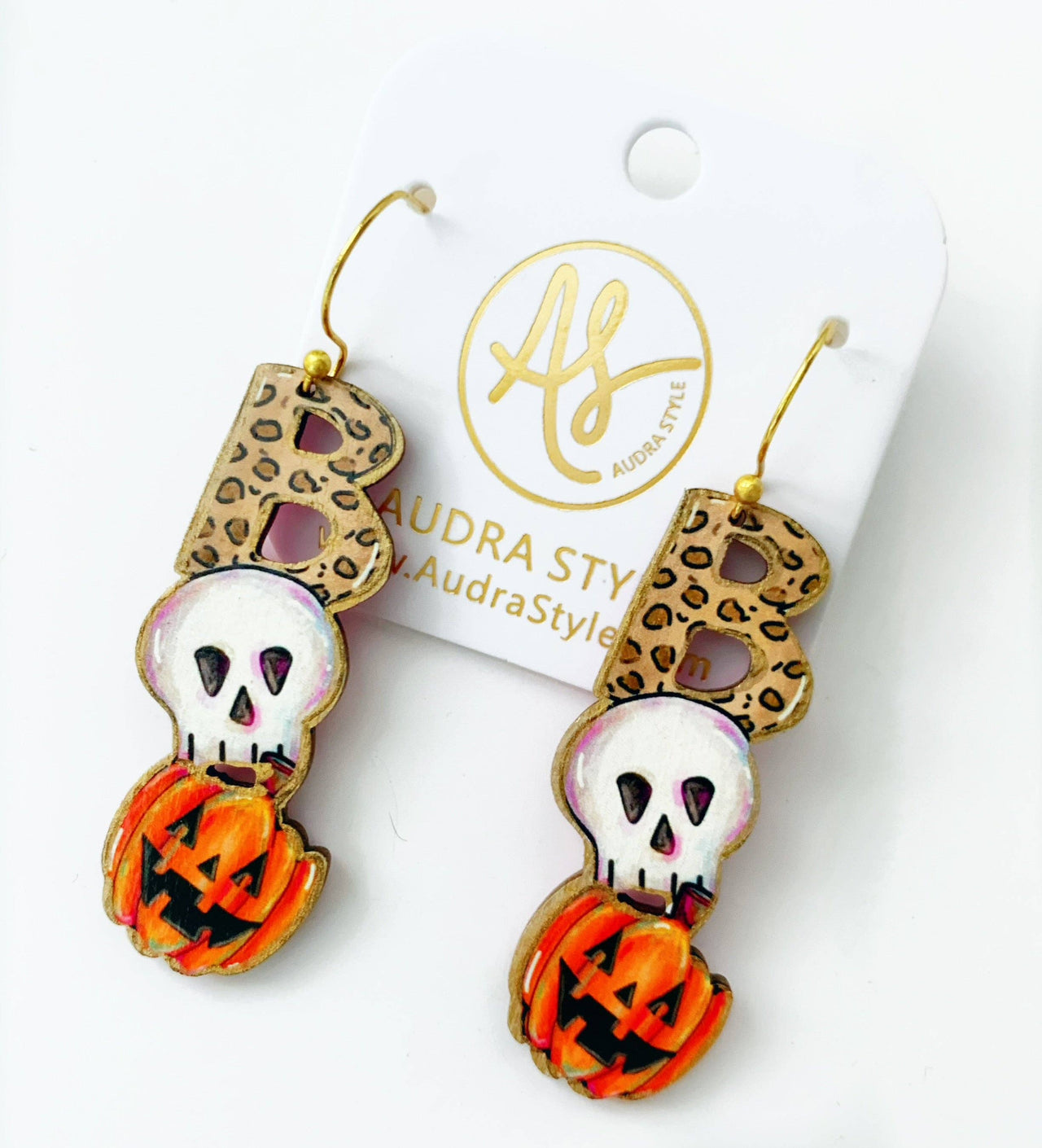 Fall Halloween Statement Earring Halloween Boo Earrings