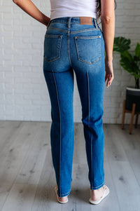 Thumbnail for Judy Blue High Rise Center Seam Detail Straight Jeans