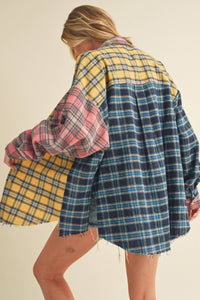 Thumbnail for Neela Multi Color Plaid Flannel Shirt