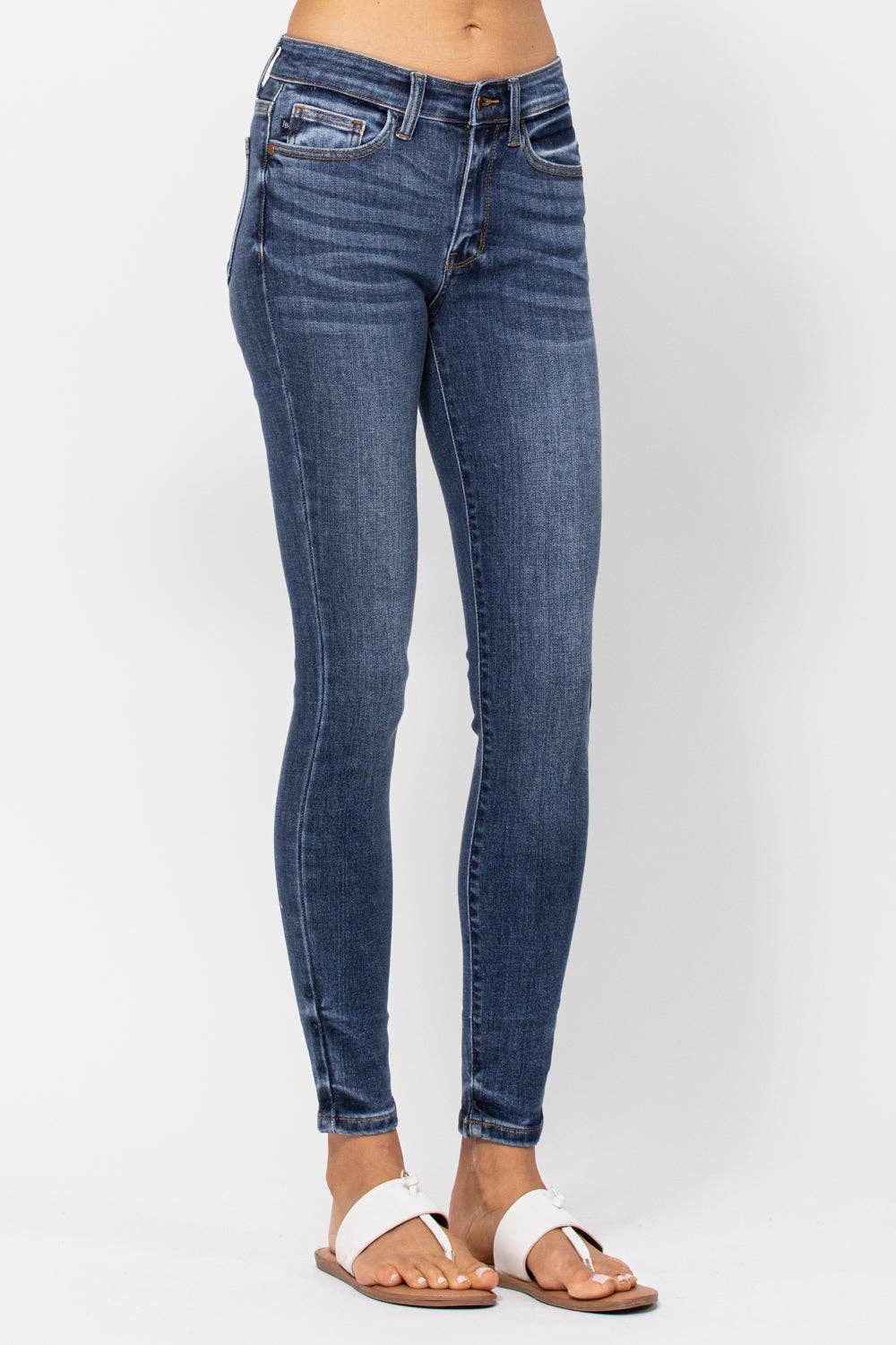 Judy Blue Handsand Mid Rise Skinny