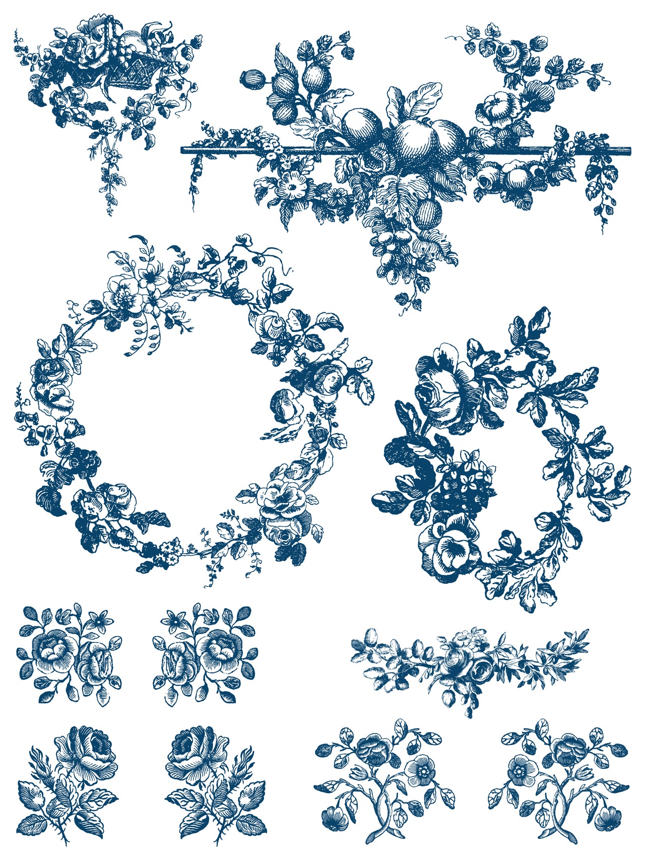 Delft Traditions Azure IOD Paint Inlay 12x16 Pad™ - Iron Orchid Designs