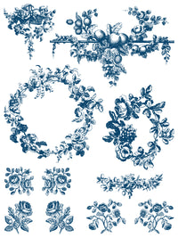 Thumbnail for Delft Traditions Azure IOD Paint Inlay 12x16 Pad™ - Iron Orchid Designs