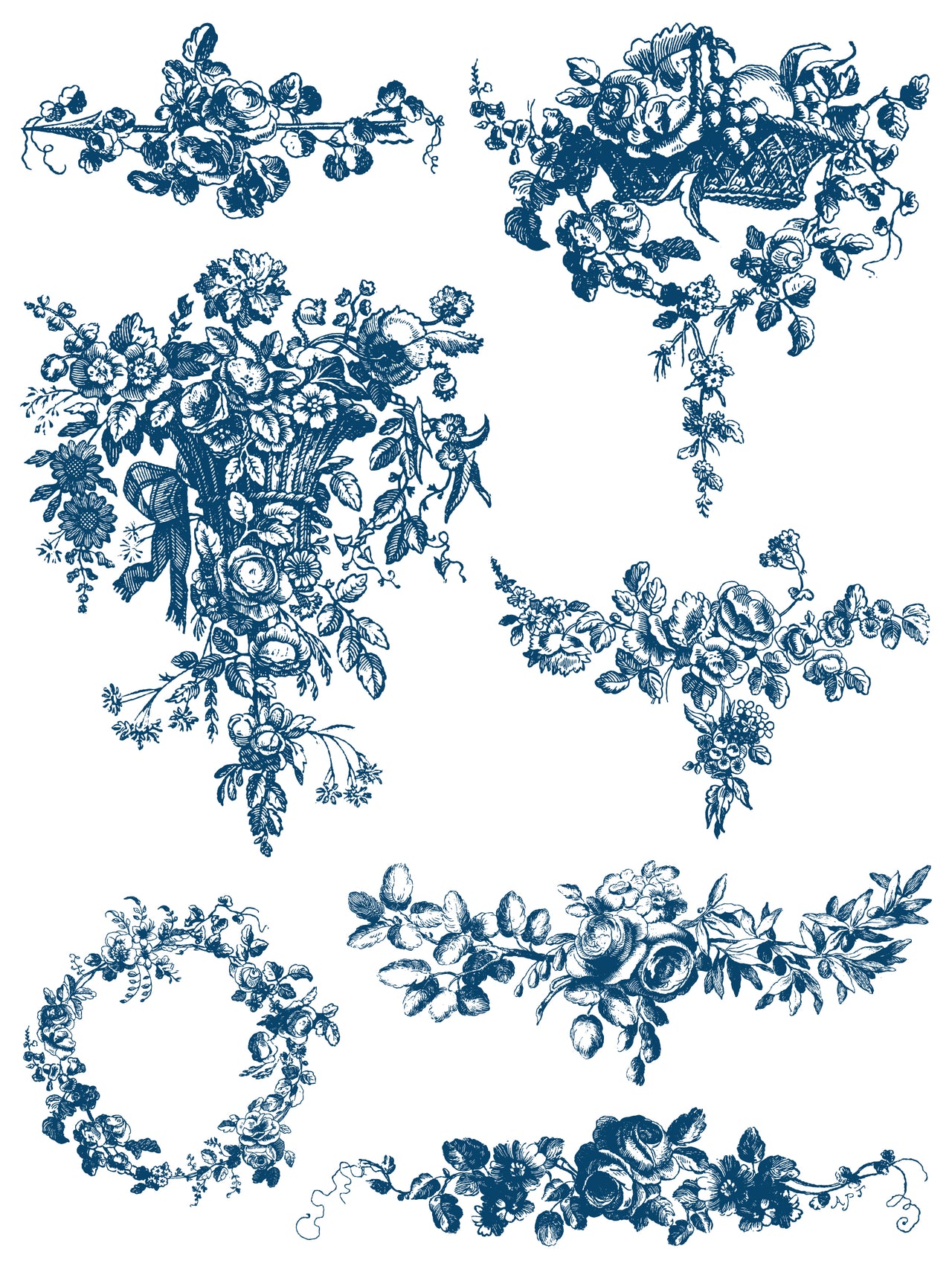 Delft Traditions Azure IOD Paint Inlay 12x16 Pad™ - Iron Orchid Designs