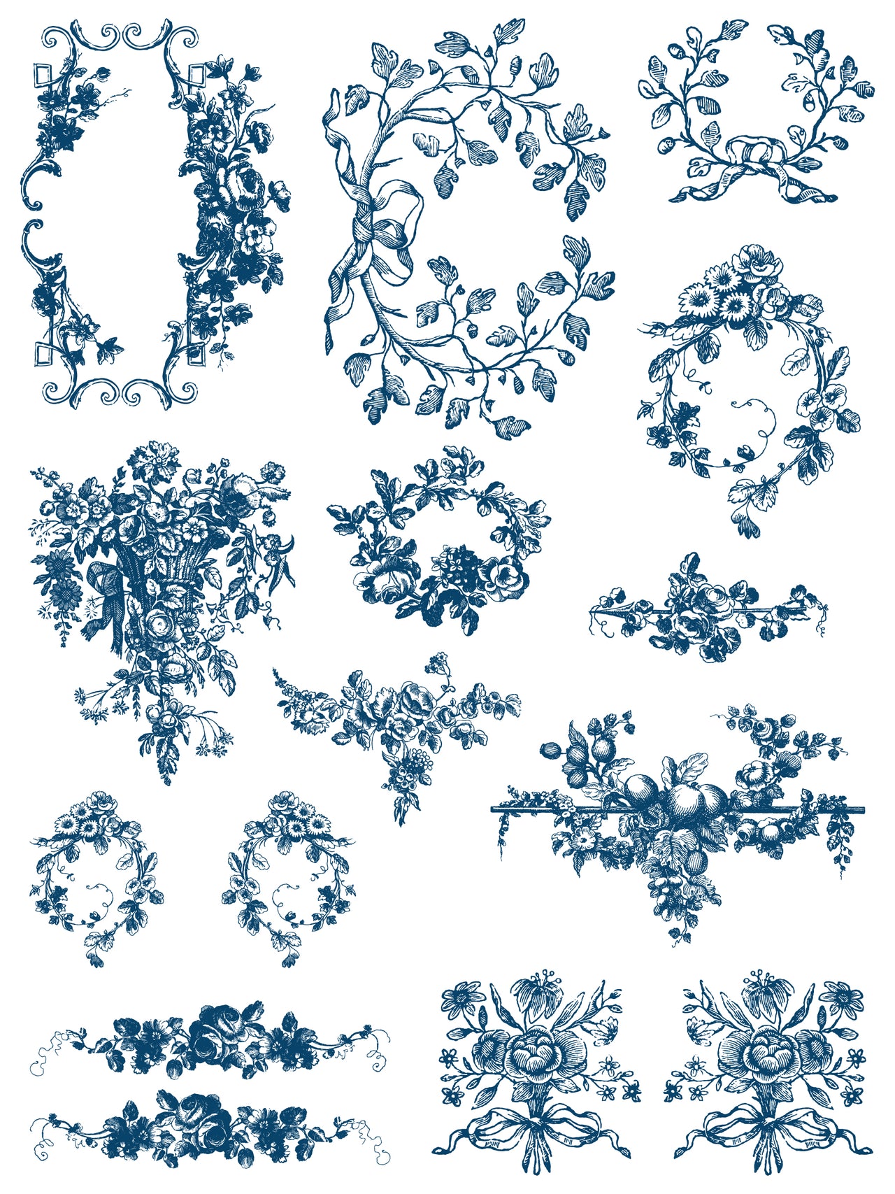 Delft Traditions Azure IOD Paint Inlay 12x16 Pad™ - Iron Orchid Designs