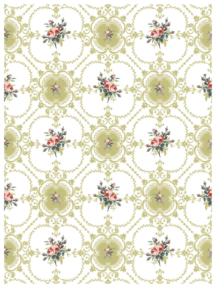 Lattice Rose IOD Paint Inlay 12x16 Pad - Iron Orchid Designs