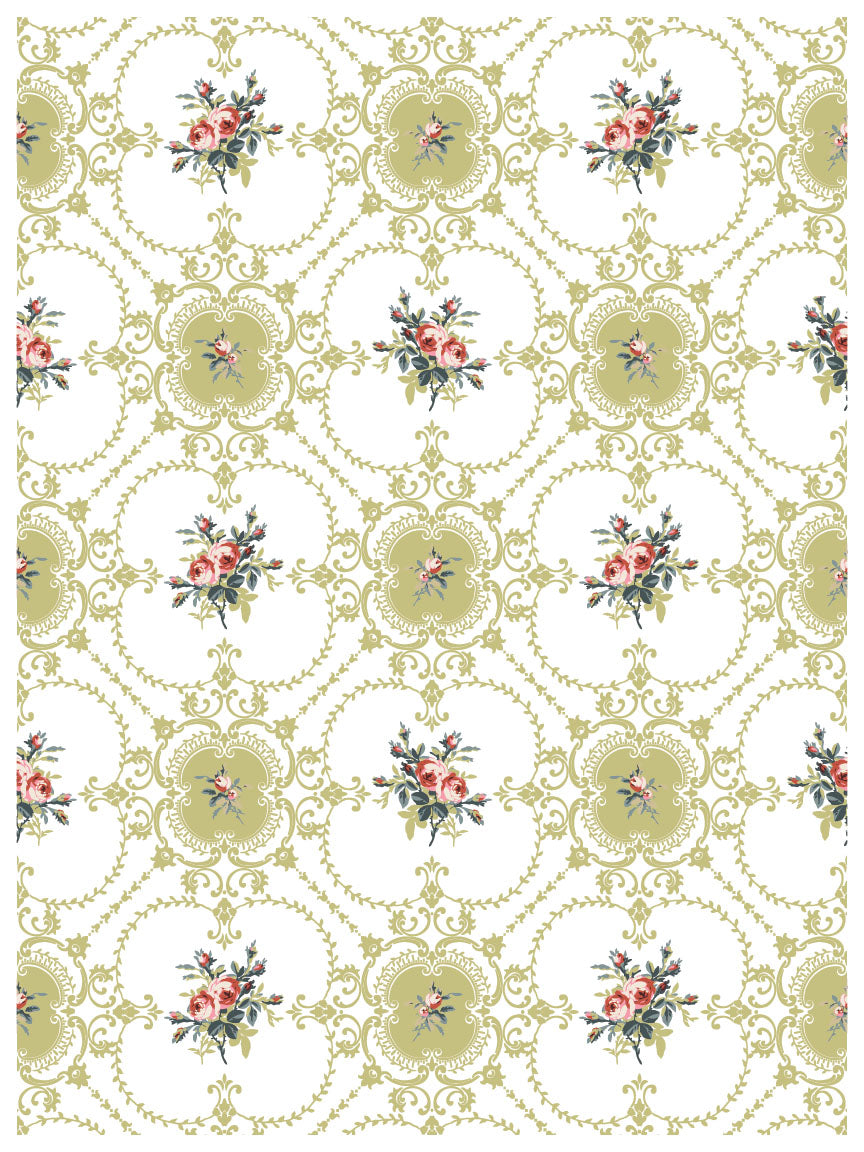 Lattice Rose IOD Paint Inlay 12x16 Pad - Iron Orchid Designs