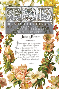 Thumbnail for Lover of Flowers IOD Transfer 8x12 Pad-Iron Orchid Designs