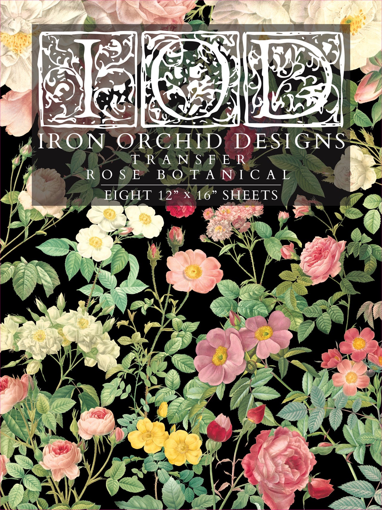 Rose Botanical IOD Transfer 12x16 Pad™-Iron Orchid Designs