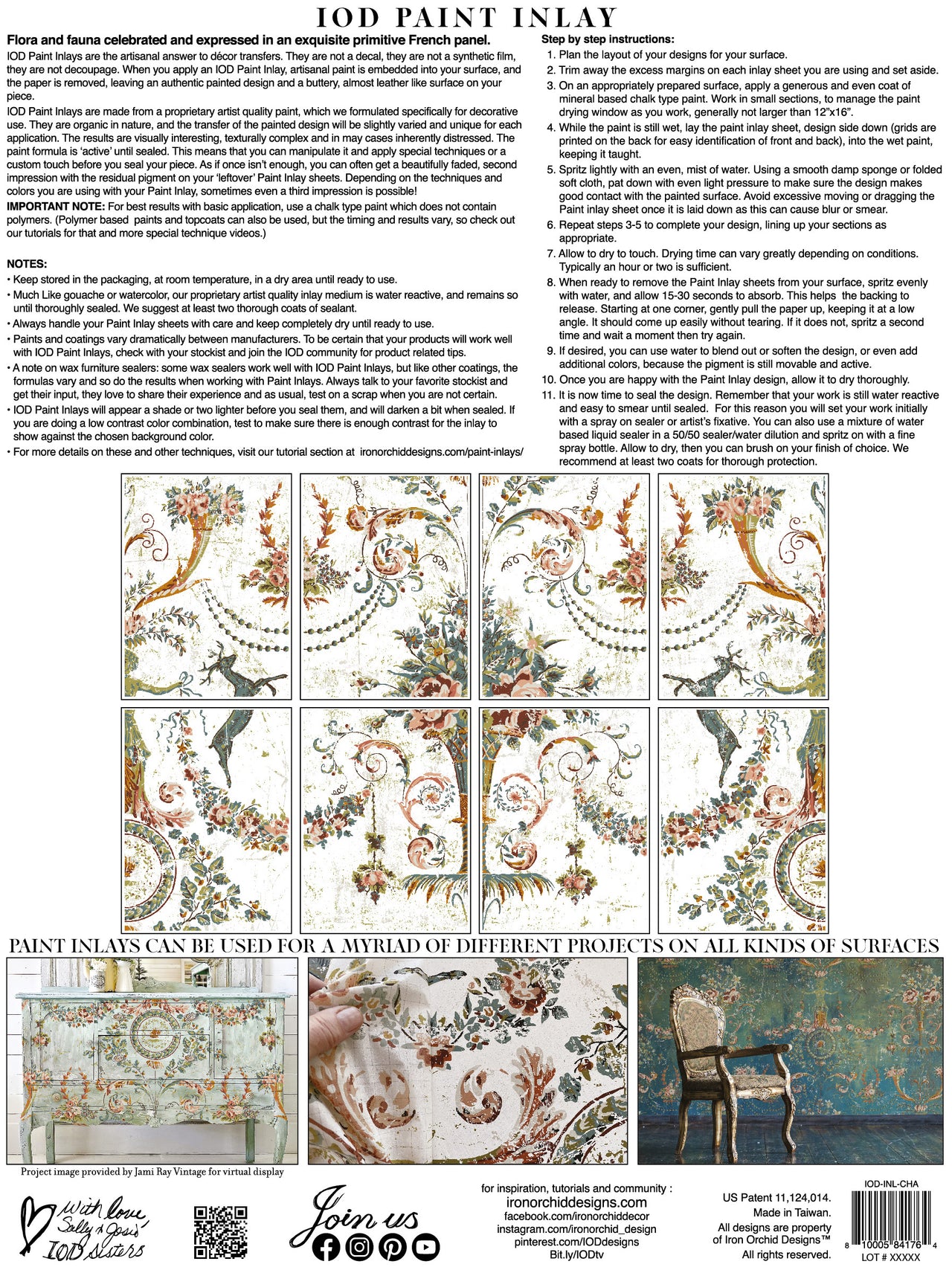 Chateau IOD Paint Inlay 12x16 Pad™- Iron Orchid Designs