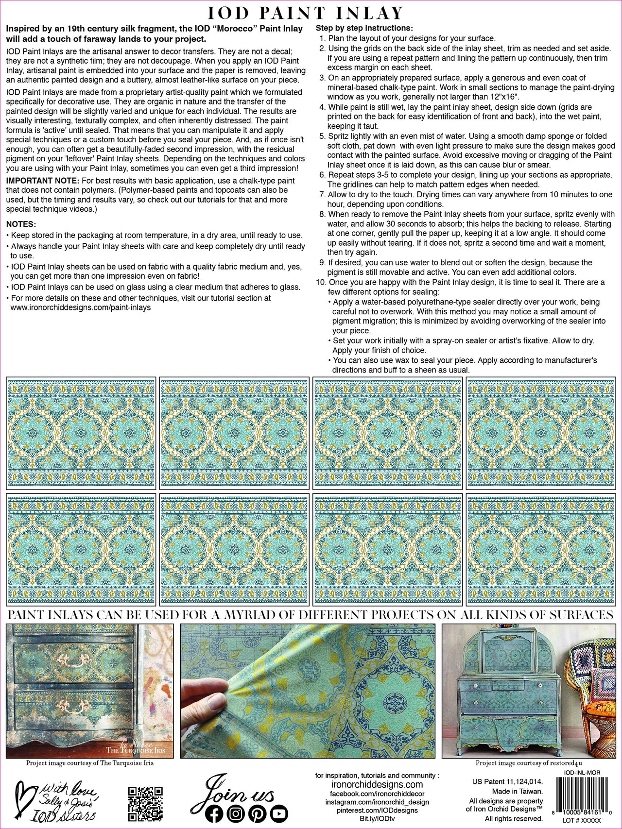 Morocco IOD Paint Inlay 12x16 Pad™- Iron Orchid Designs