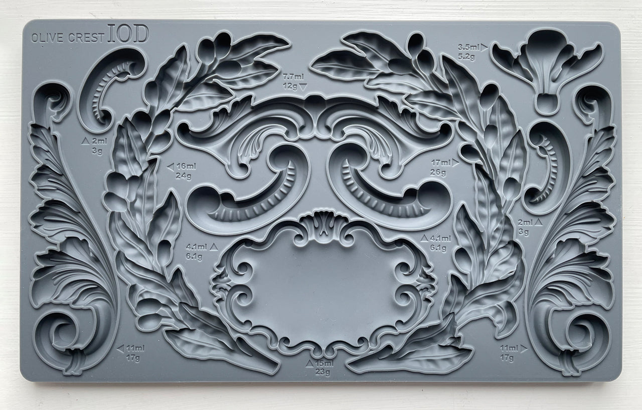 Olive Crest 6"x10" - IOD Decor Mould™ - Iron Orchid Designs