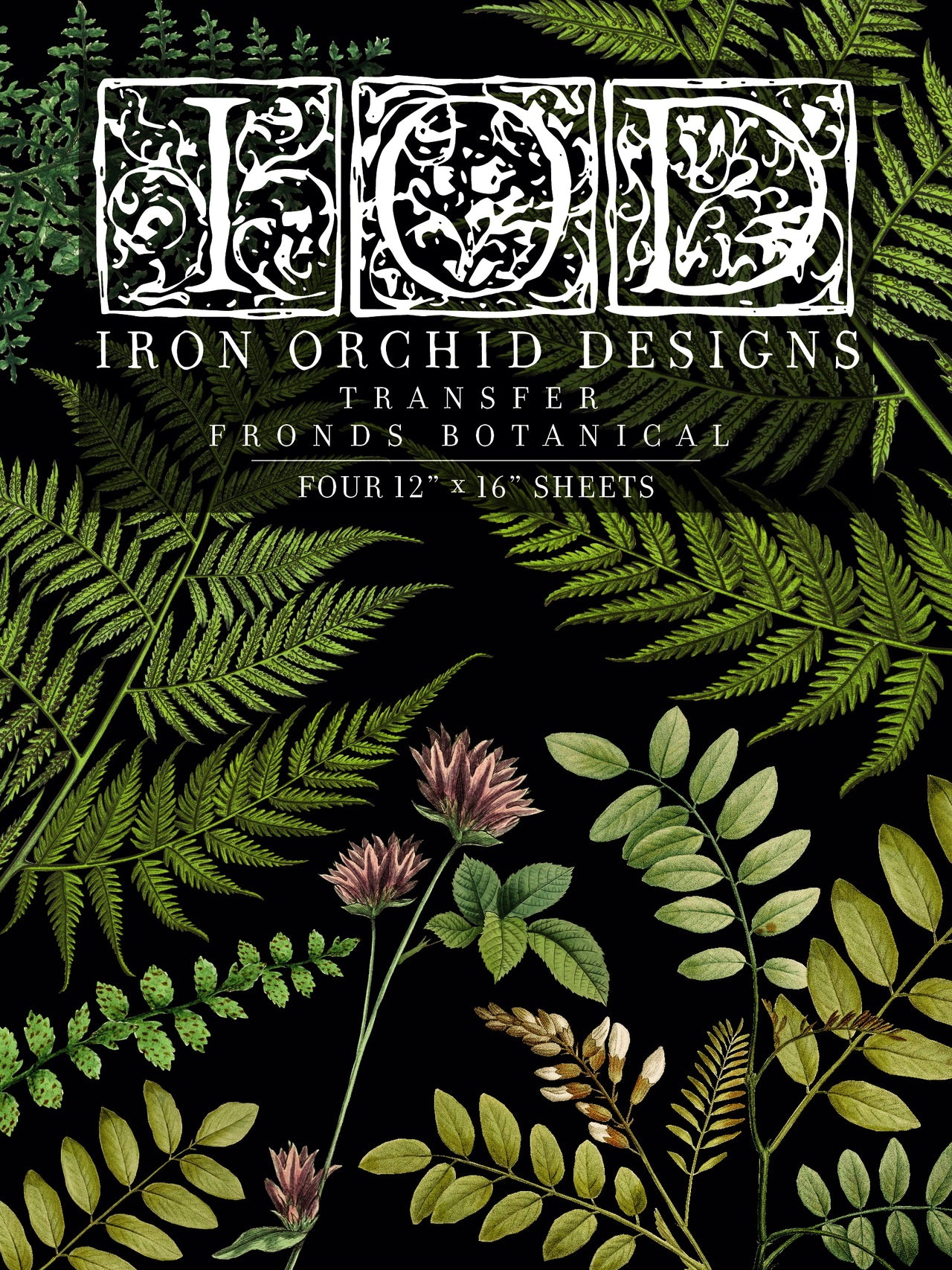 Fronds Botanical 24x33 Decor Transfer™-Iron Orchid Designs