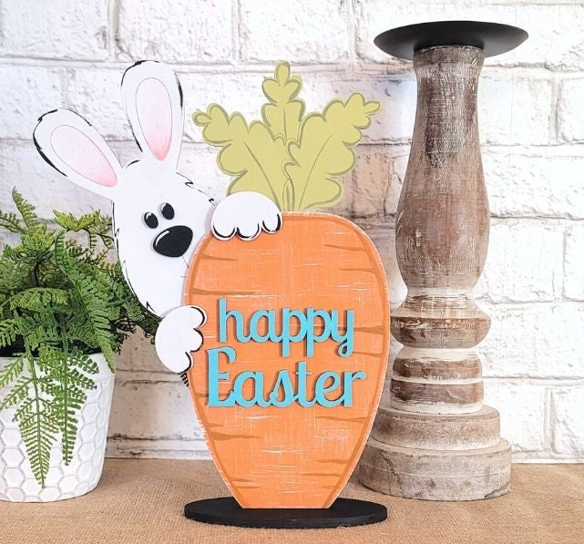Happy Easter Bunny Carrot Standing Sign  - Pick a Project - In- Person Workshop