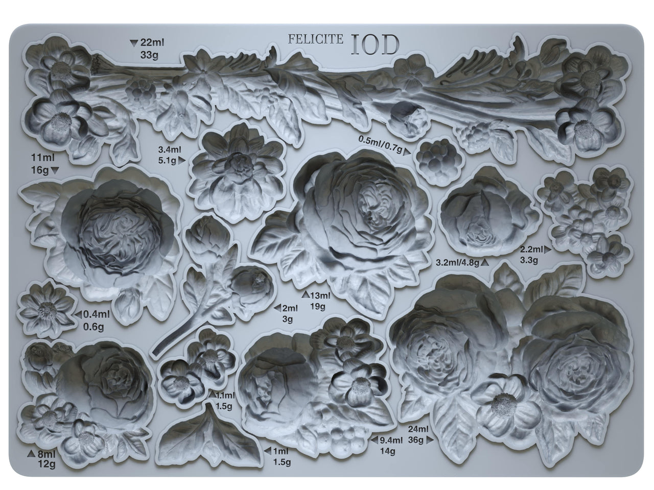 Felicite 6"x10" - IOD Decor Mould™ - Iron Orchid Designs