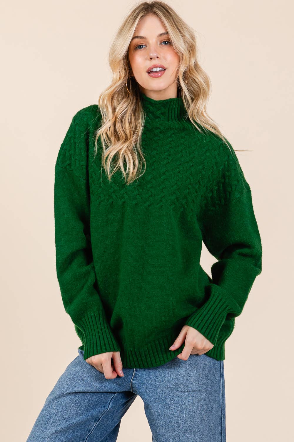 Oversized Cable Knit Sweater