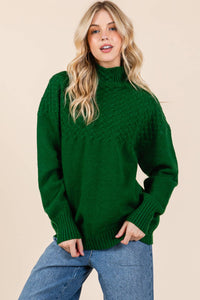 Thumbnail for Oversized Cable Knit Sweater