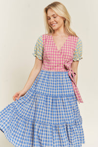 Thumbnail for Colorblock Gingham Dress