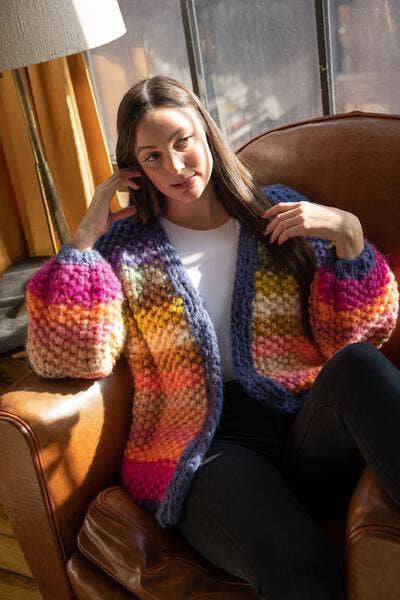 Rainbow Knitted Cardigan