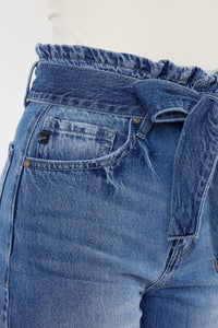 Thumbnail for KanCan Jeans Ultra High Rise Bow tie Front KC7391M: MEDIUM Denim