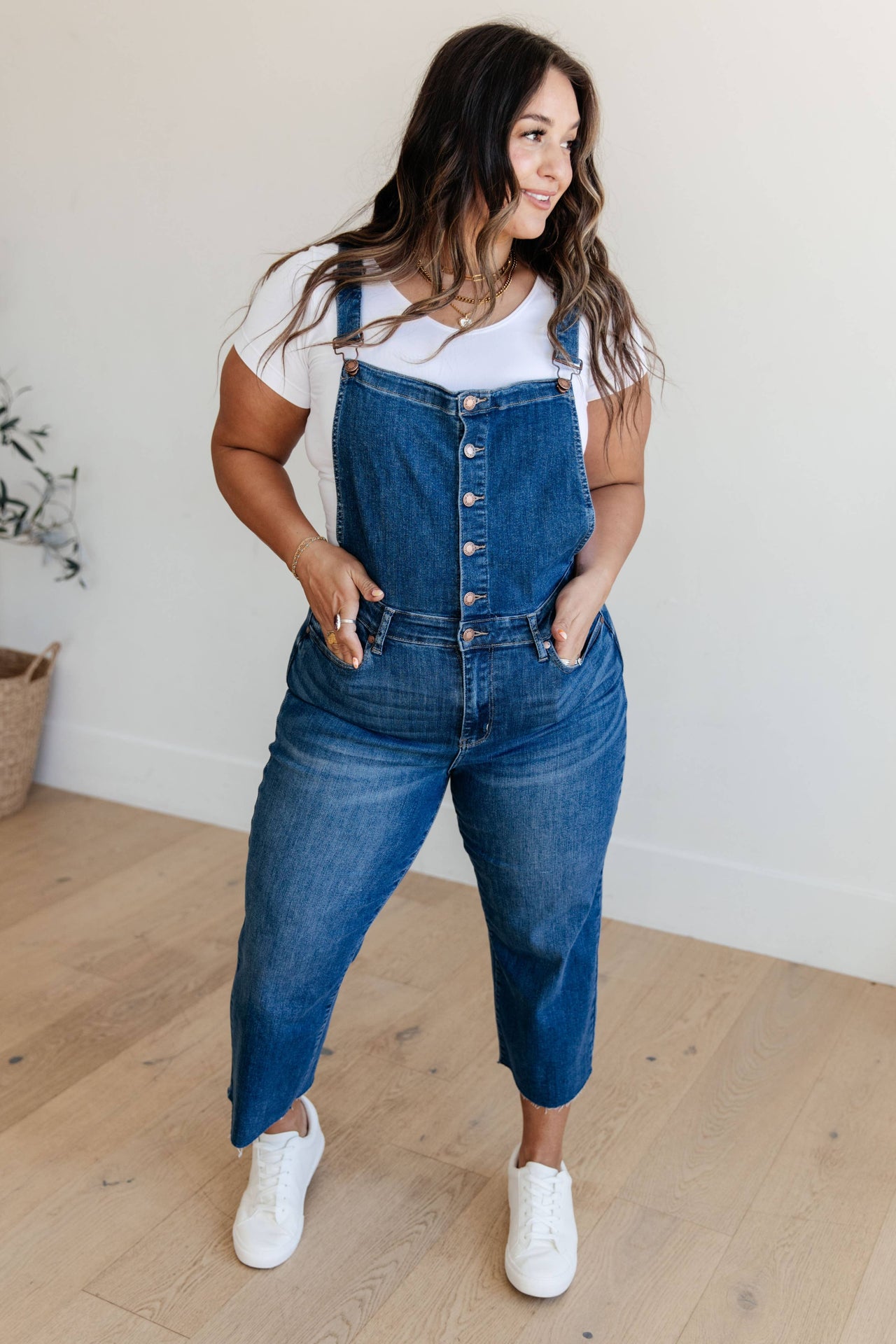 Cropped wide leg overalls online