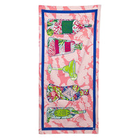 Thumbnail for Tequila Sunrise Beach Towel   Pink/Lime/Lapis   34x70