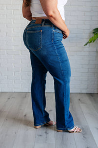 Thumbnail for Judy Blue High Rise Center Seam Detail Straight Jeans