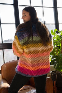 Thumbnail for Rainbow Knitted Cardigan