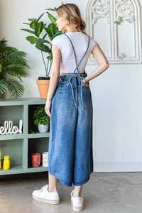 Thumbnail for TIE BACK DENIM OVERALL