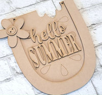 Thumbnail for Hello Summer Watermelon 3-D Layered Wood Blank