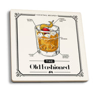 Thumbnail for Prohibition Cocktail Recipe Old Fashioned Ceramic Coasters