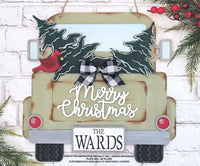 Thumbnail for Merry Christmas Welcome Truck 3-D Layered Wood Blank
