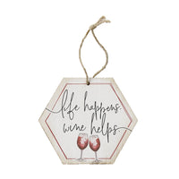 Thumbnail for Sincere Surroundings - ORH1191 - Life Happens Wine Helps Ornament