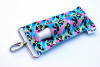 Thumbnail for LippyClip® - Rainbow Leopard SaniClip™ Hand Sanitizer Holder