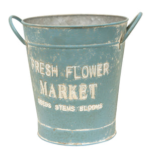 Vintage Fresh Flower Market Bucket