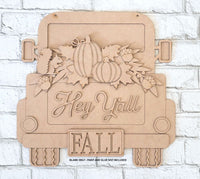 Thumbnail for Fall Farm Truck 3-D Layered Wood Blank