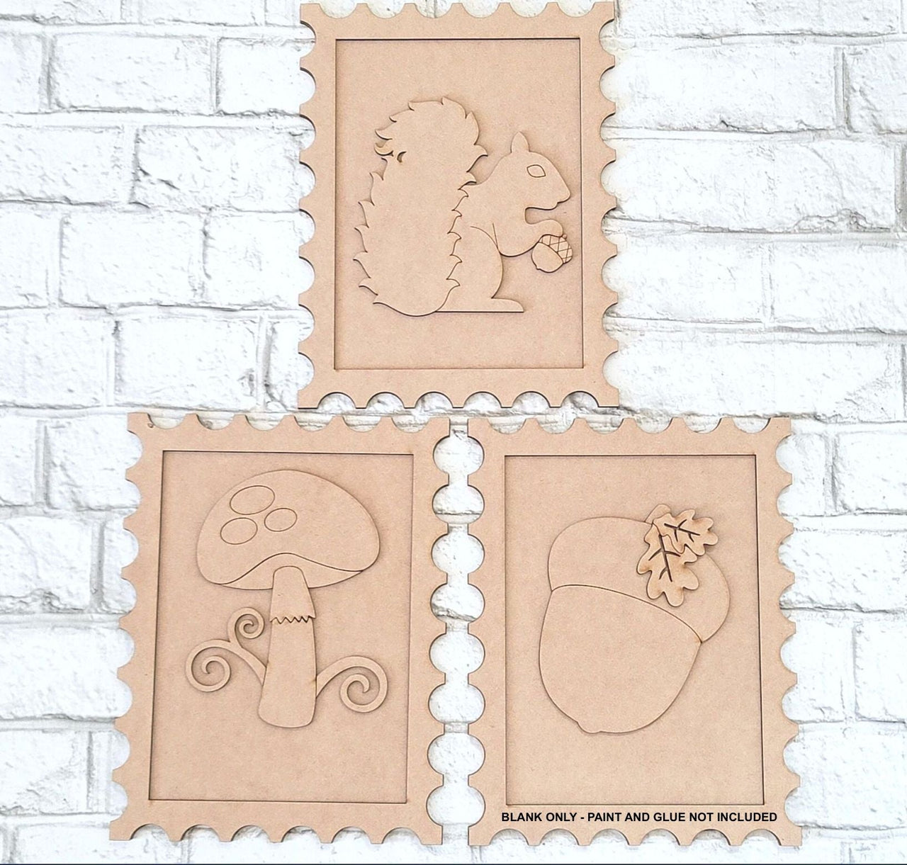 Fall Stamp Trio 3-D Layered Wood Blank