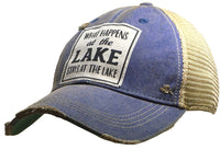 Thumbnail for What Happens At The Lake Stays At The Lake Trucker Cap Hat