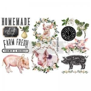 6" x 12" Farm Fresh 3 sheets - Redesign with Prima Transfer - Rub on Decal - Rubbish Restyled