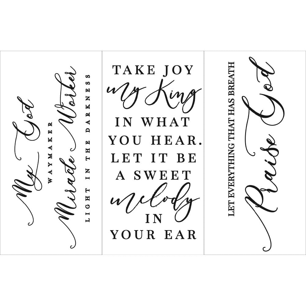 6" x 12" Scripture 3 sheets - Redesign with Prima Transfer - Rub on Decal - Rubbish Restyled