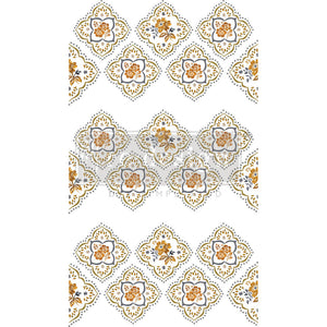 Petite Tile 24” x 35" Redesign with Prima Rub on Decal Decor Transfer