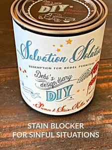 Salvation Solution Stain Blocker  DIY Paint Primer by Debi's Design Diary