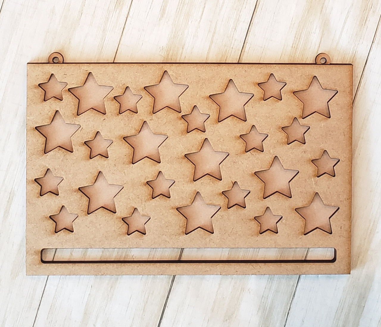 Star Rag Flag 3-D Layered Wood Blank