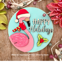 Thumbnail for Flamingo Holiday 3-D Layered Wood Blank