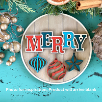 Thumbnail for Merry ornaments sign 3-D Layered Wood Blank