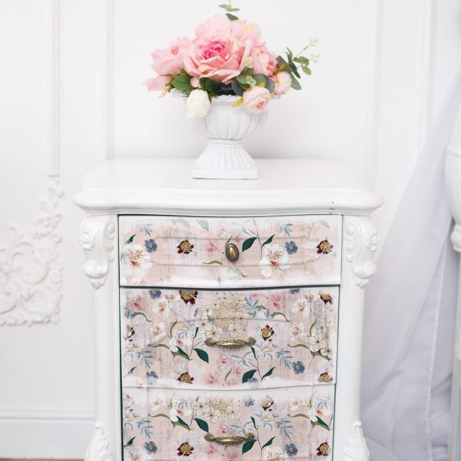 BLUSH FLORAL - Decoupage Decor Tissue 19" x 30" - Redesign With Prima One Sheet - Rubbish Restyled